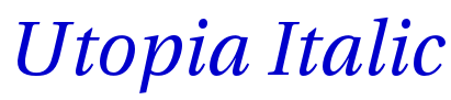 Utopia Italic लिपि